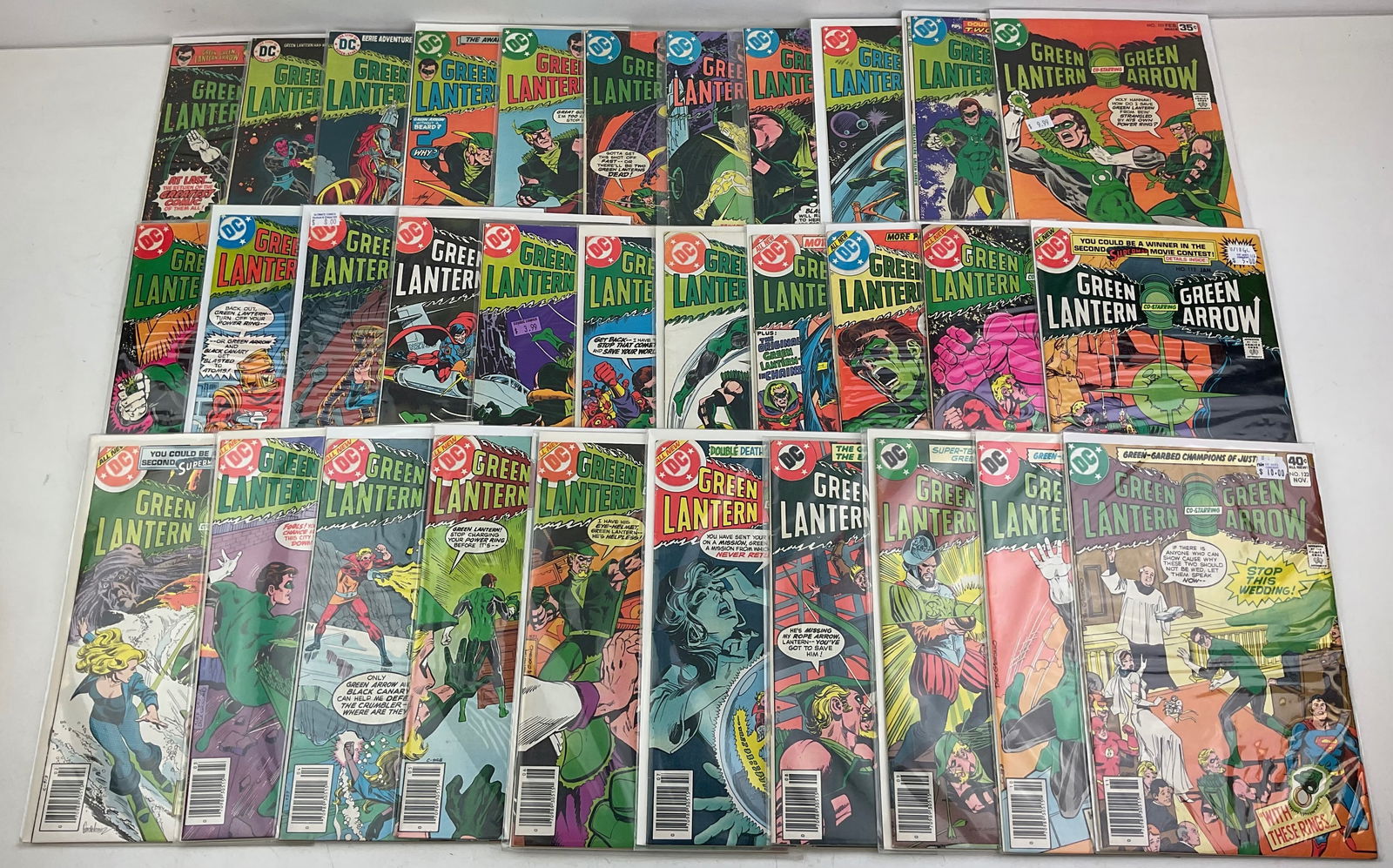Green Lantern Comics: DC Green Lantern Comics including #90-#92, and #94-#122. Condition varies.
