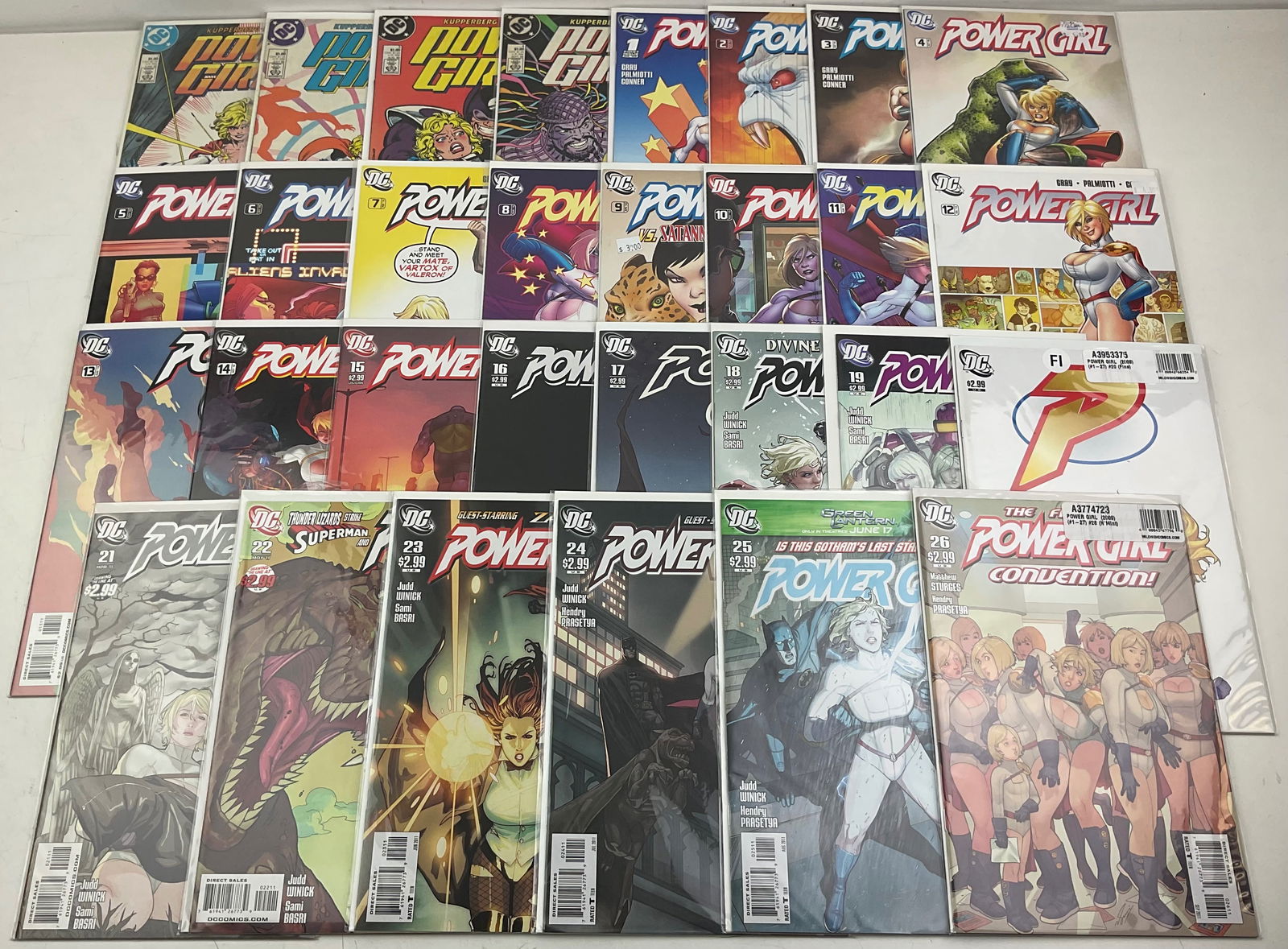 Power Girl Comics: DC Power Girl (4) Issue Mini Series #1-#4. Powers Girl Comics #1-#26. Condition varies.