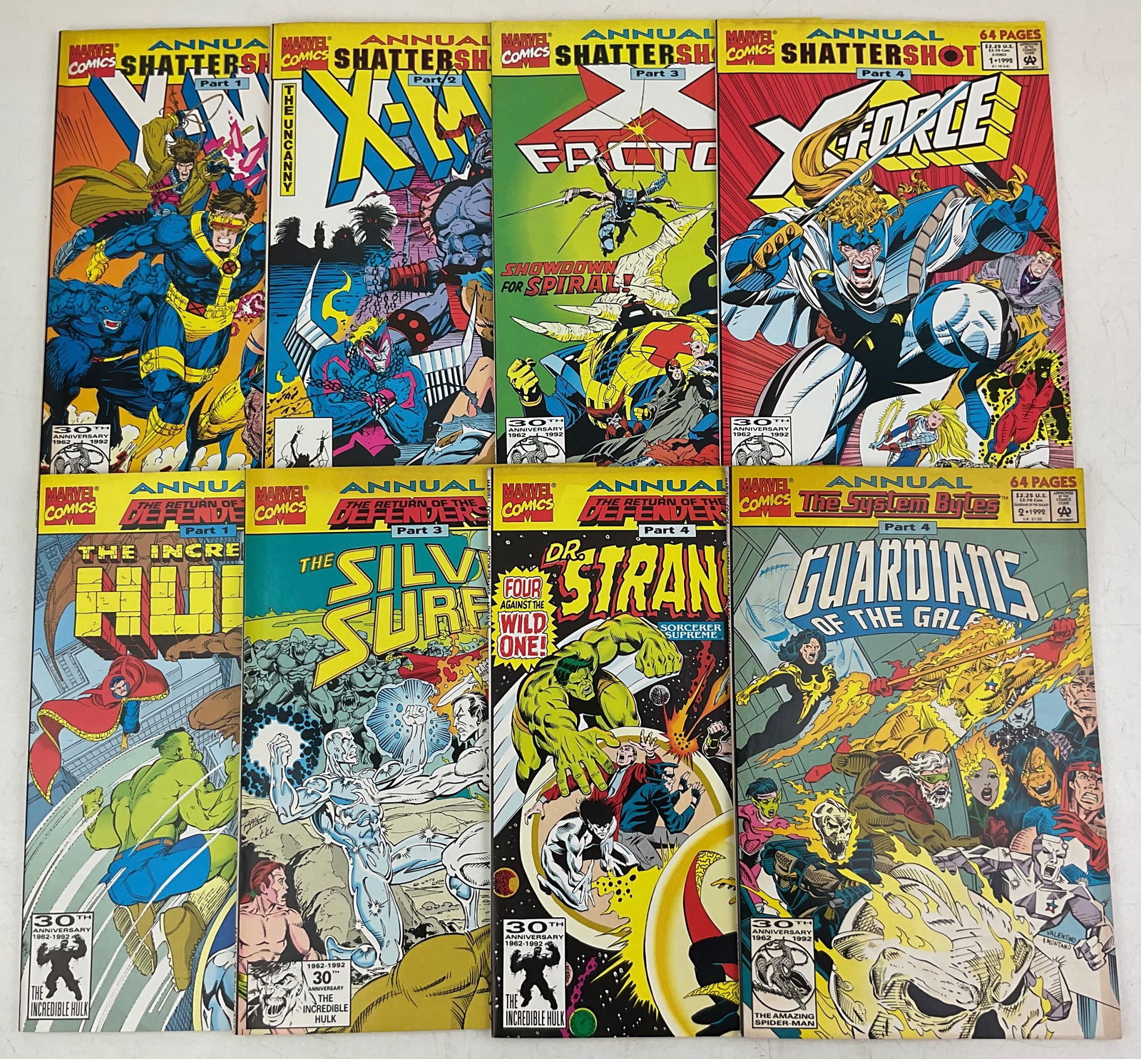 Marvel Annual Comics: (8) assorted Marvel Annual Comics. Condition varies.