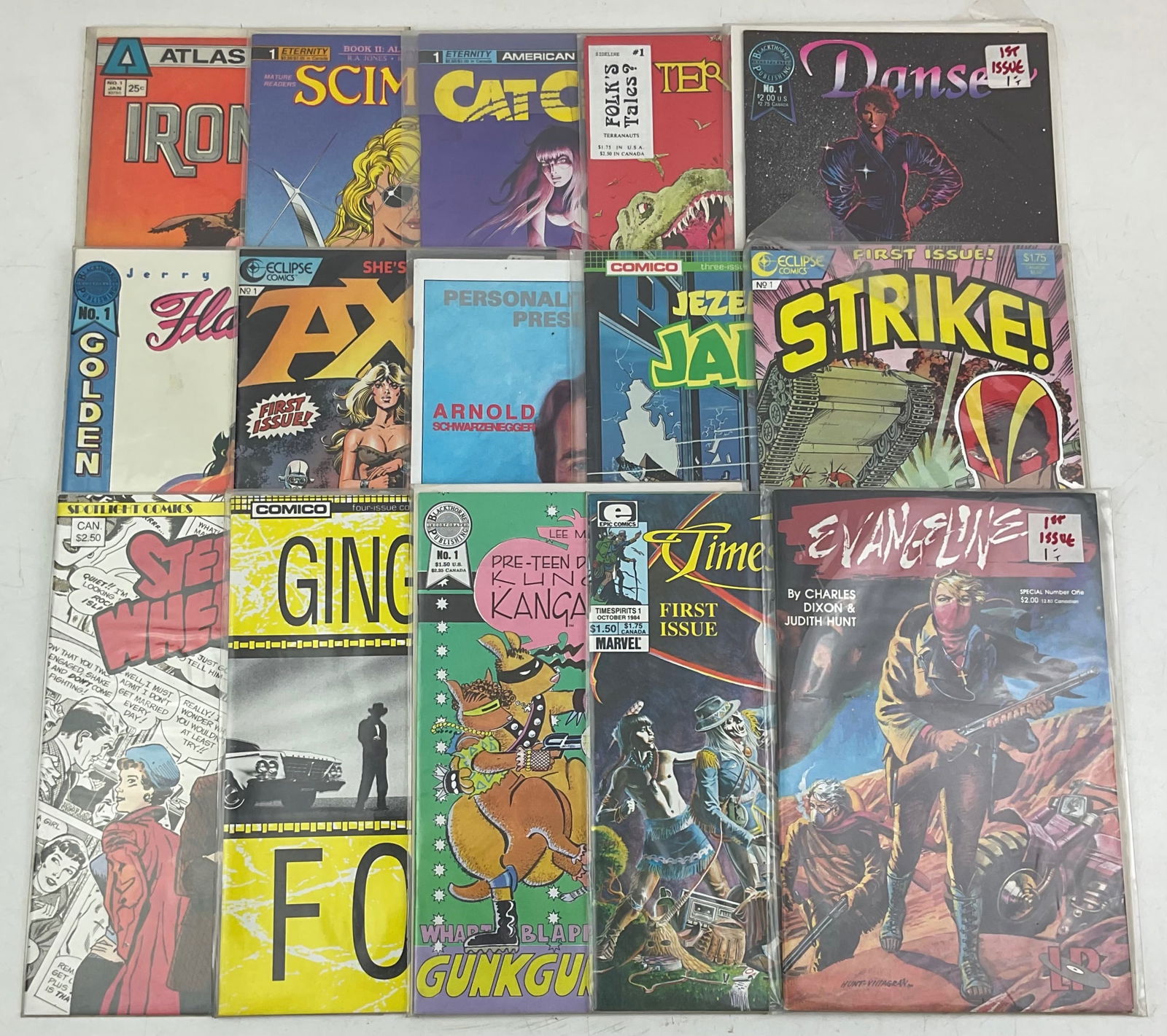 Independent Comics: (15) assorted Independent comics including Atlas Comics, Eternity, Comico and more. Condition varies.