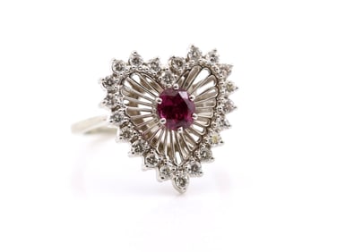 18k WG Ruby Diamond Ring