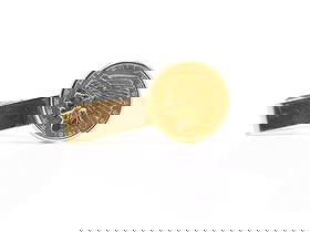 1914 $2.50 Gold Coin Tie Clip: 1914 $2.50 gold coin tie clip with 14k gold mount. 1.5"l and 6.9dwt.