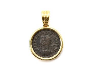 18k YG Ancient Coin Pendant