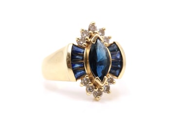 14k YG Sapphire Ring