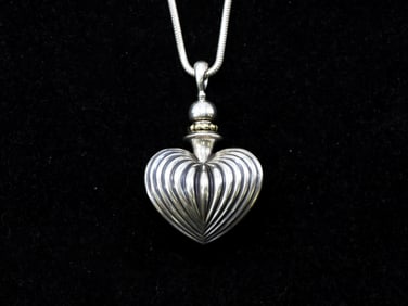 Lagos Sterling Silver 18k Pendant and Necklace