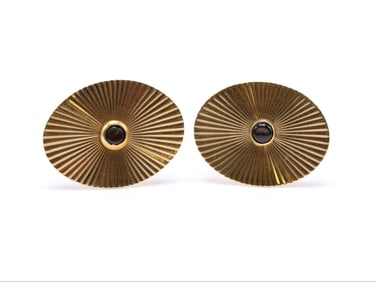 14k YG Sapphire Cufflinks