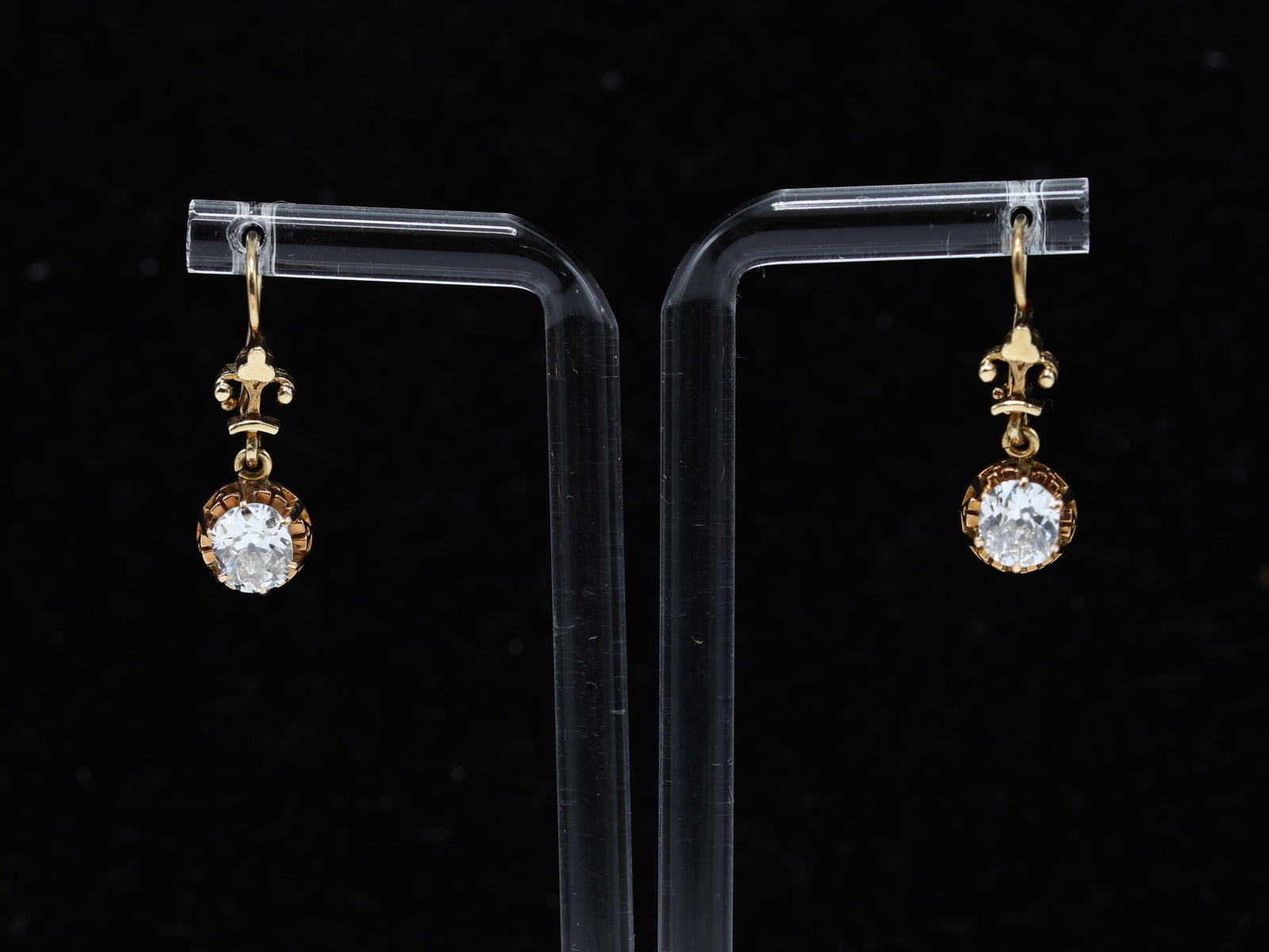 14k RG Diamond Earrings (1 of 5)