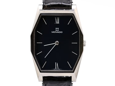 Movado "Tank" Blue Dial Wristwatch, Ref. 01.0640.171