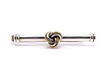 Tiffany & Co. Twist Knot Tie Clip, Sterling and 18k