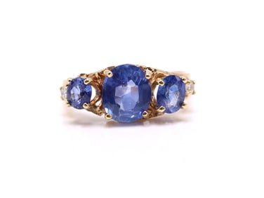 14k YG Sapphire Ring