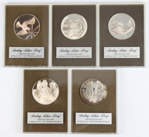 Franklin Mint Sterling Silver Holiday Medals