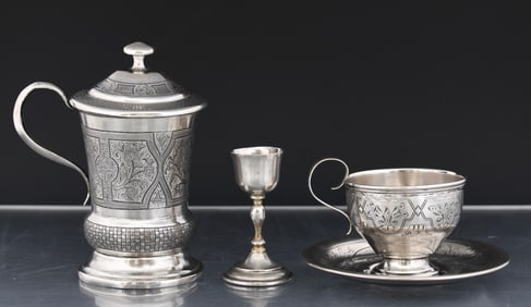 Imperial Russian Silver Cups