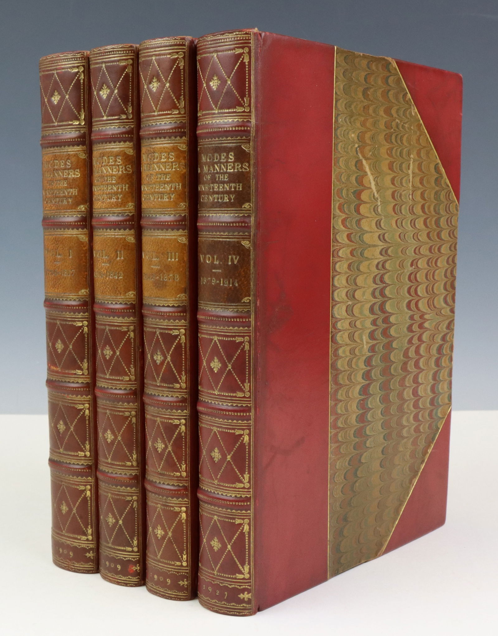 Collection of Historical Books From the Gibbs Library: Collection of historical books from the Gibbs family library including; 1.)Three volume set of books titled "Modes & Manners of the Nineteenth Century as Represented in the Pictures and Engravings of