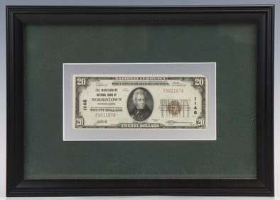 US Twenty-Dollar Federal Reserve Note-Norristown Pennsylvania Bank