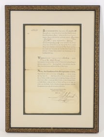 Eighteenth Century New York Inn License-Varrick Signed