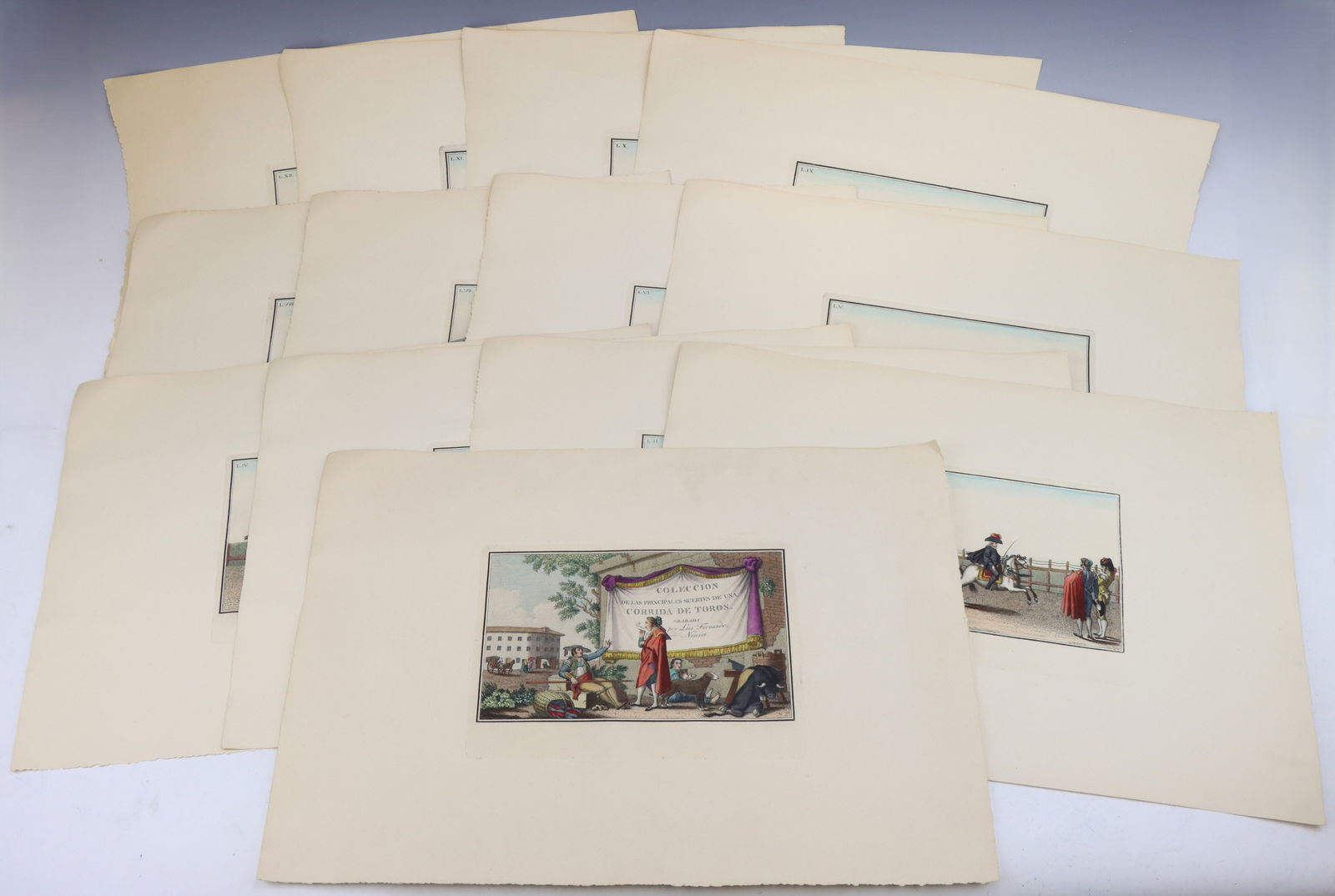 Spanish Etchings of Bull Fighting-Madrid 1790 (1 of 15)