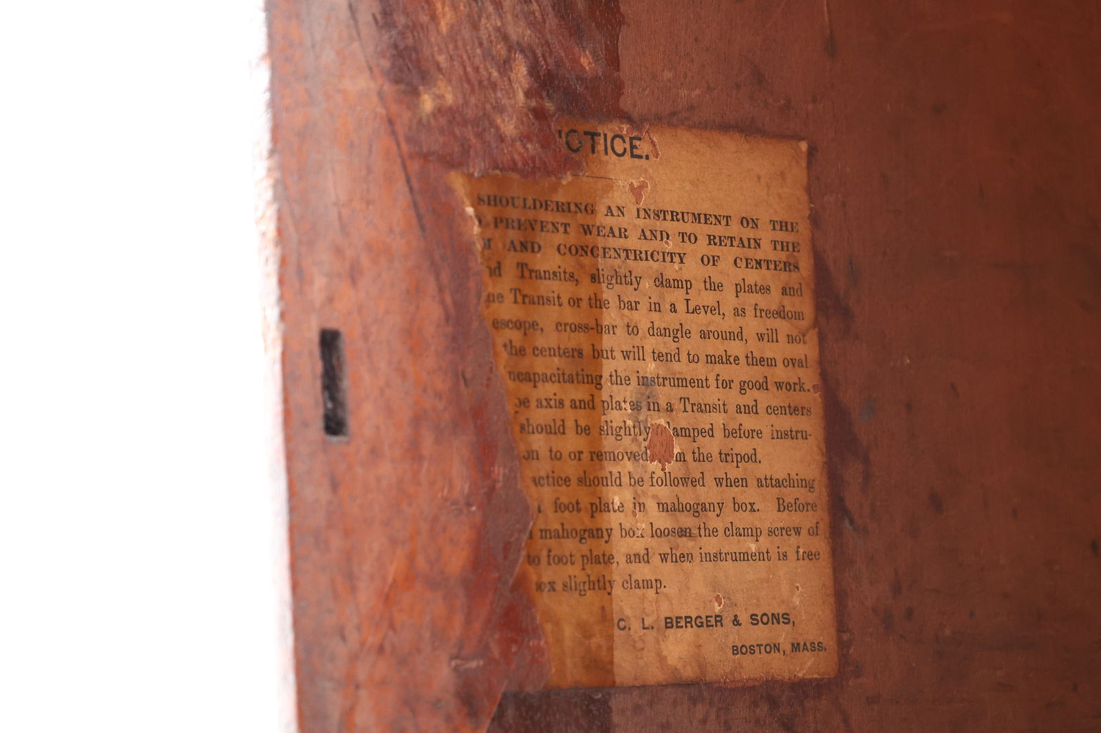 Antique Surveyor's Transit-C.L. Berger & Sons - 10