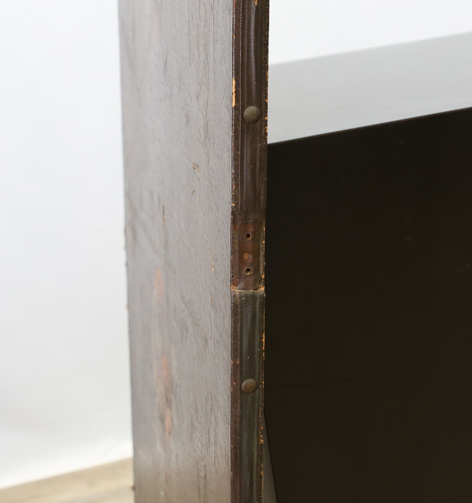 European Leather Three-Panel Botanical Screen - 13