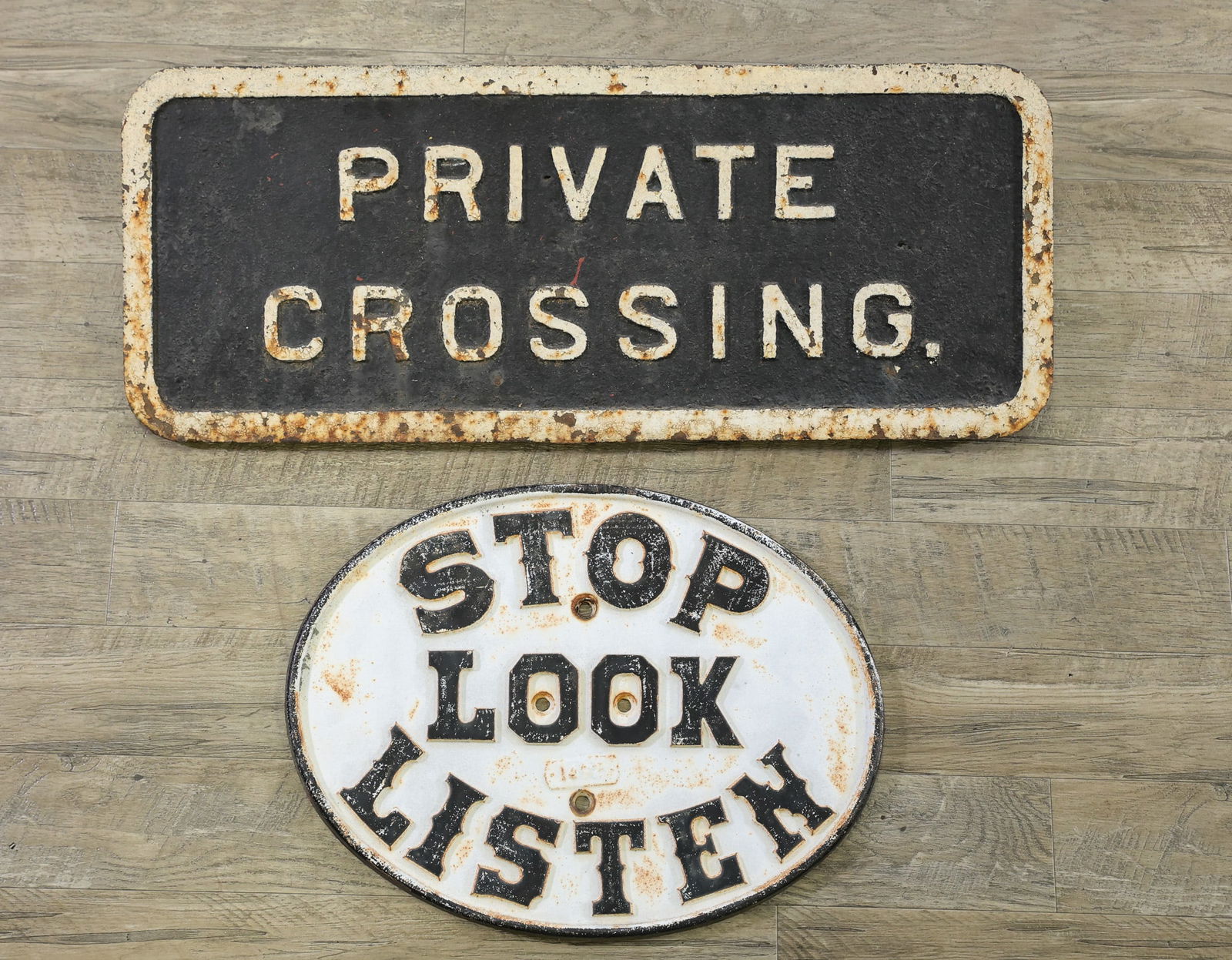 Cast Iron Railroad Signs (1 of 6)