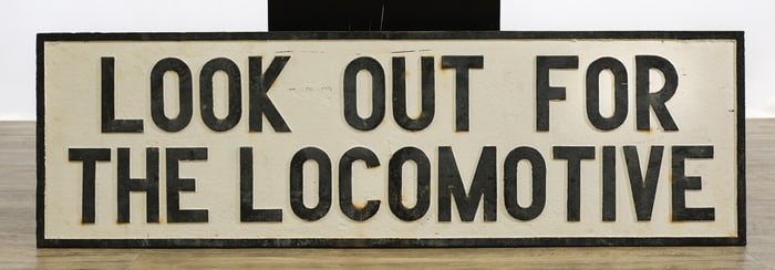 Cast Iron and Painted Railway Sign