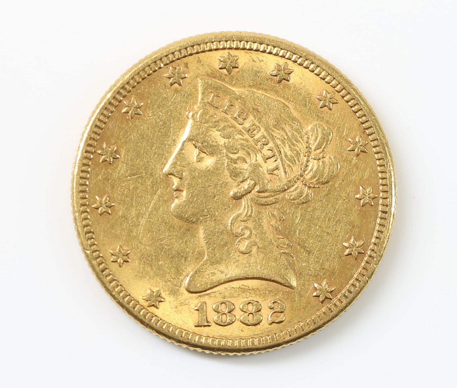 Gold United States Eagle ($10.00) 1882 (1 of 2)