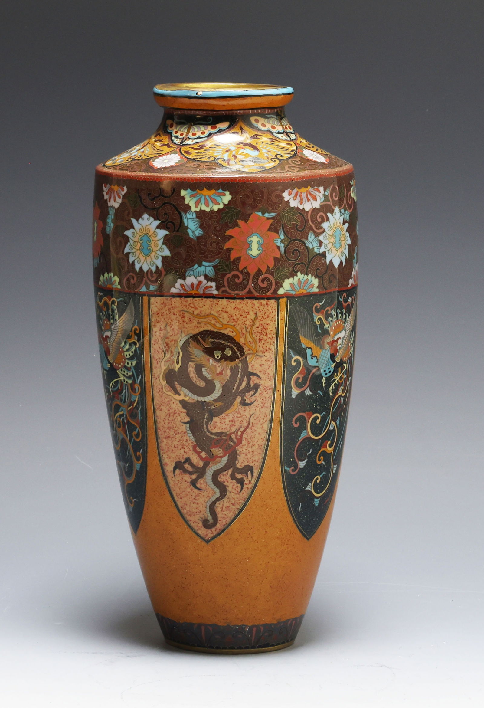 Japanese Goldstone Cloisonne Vase (1 of 8)