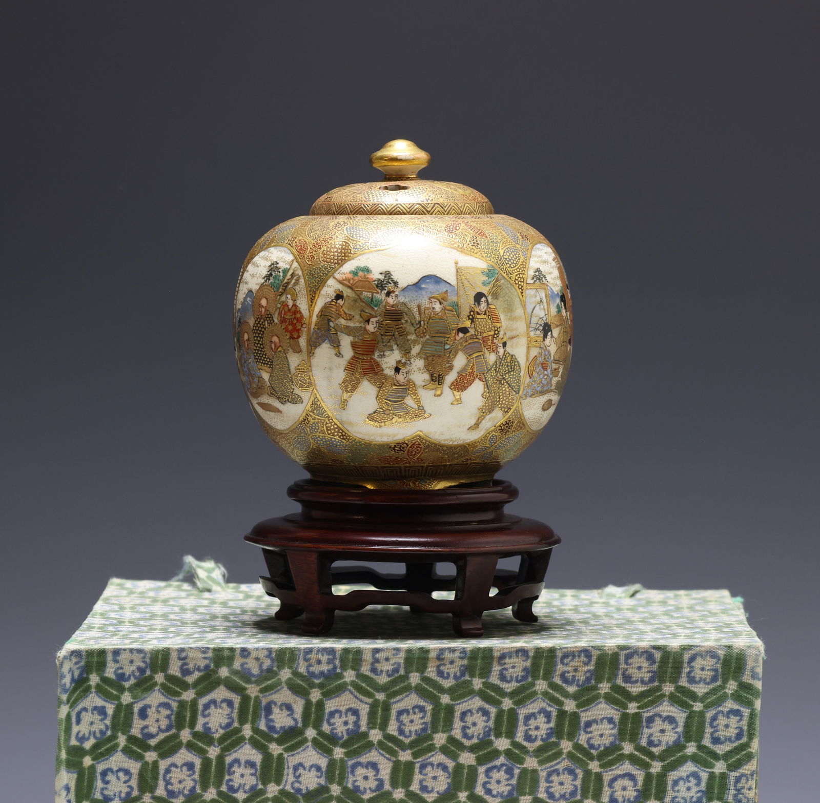 Yuzan Japanese Satsuma Pottery Censer (1 of 6)