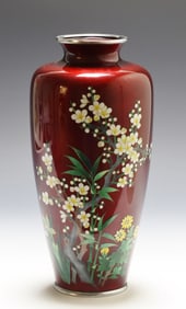 Ando Japanese Ginbari Cloisonne Vase