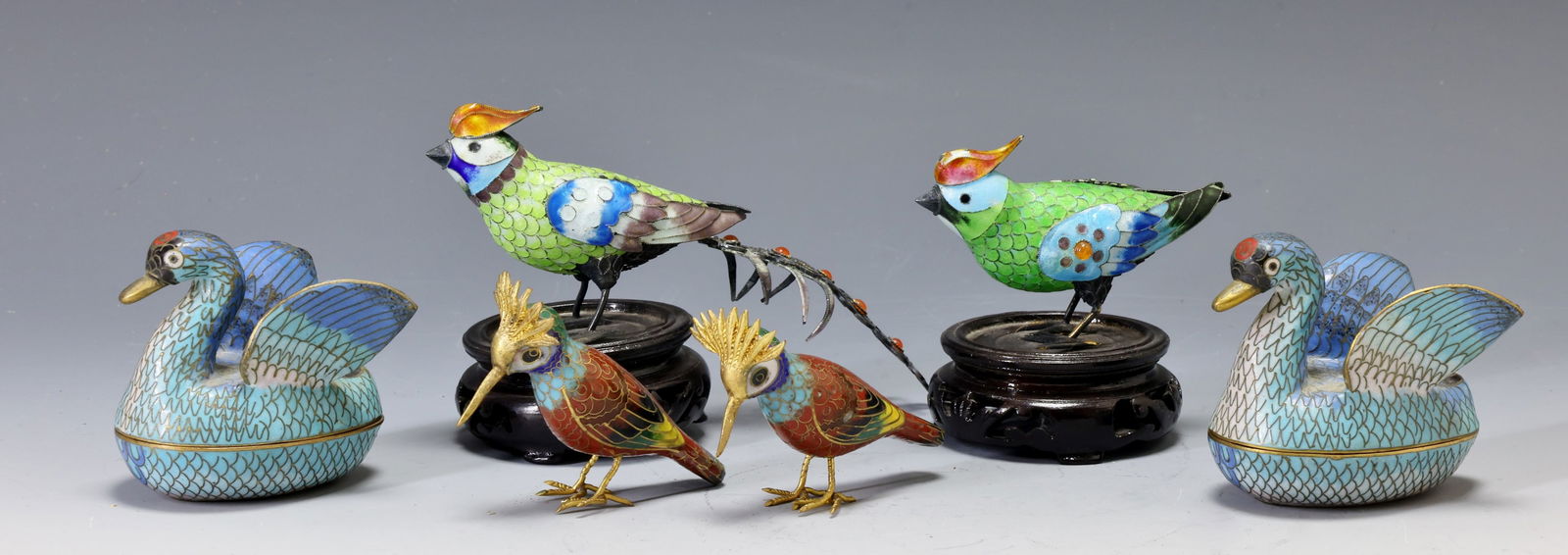 Chinese Cloisonne Birds (1 of 10)