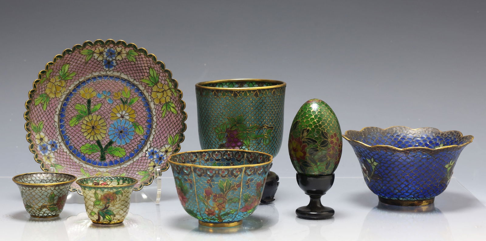 Chinese Plique-a-Jour Enamel Tablewares (1 of 11)