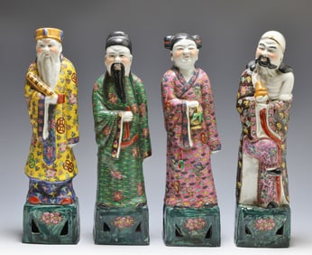Fujian Huiguan Chinese Famille Rose Sculptures