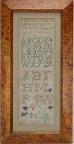 Needlework Alphabet Sampler, 1854
