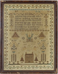 Needlework Motif & Verse Sampler, 1822