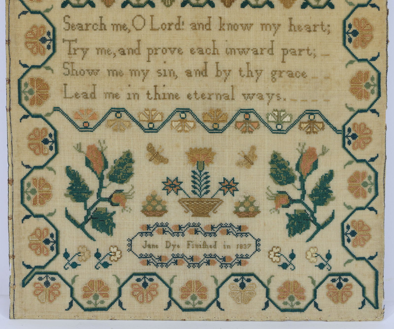 Needlework Sampler, 1837 - 7