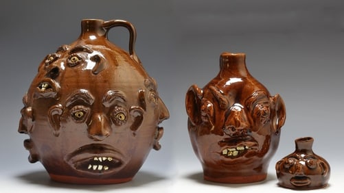 Brown's Pottery Face Jugs (3)