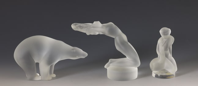 Lalique and Baccarat Crystal Figurines