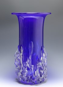 Ion Tamaian (B. 1954) Art Glass Vase