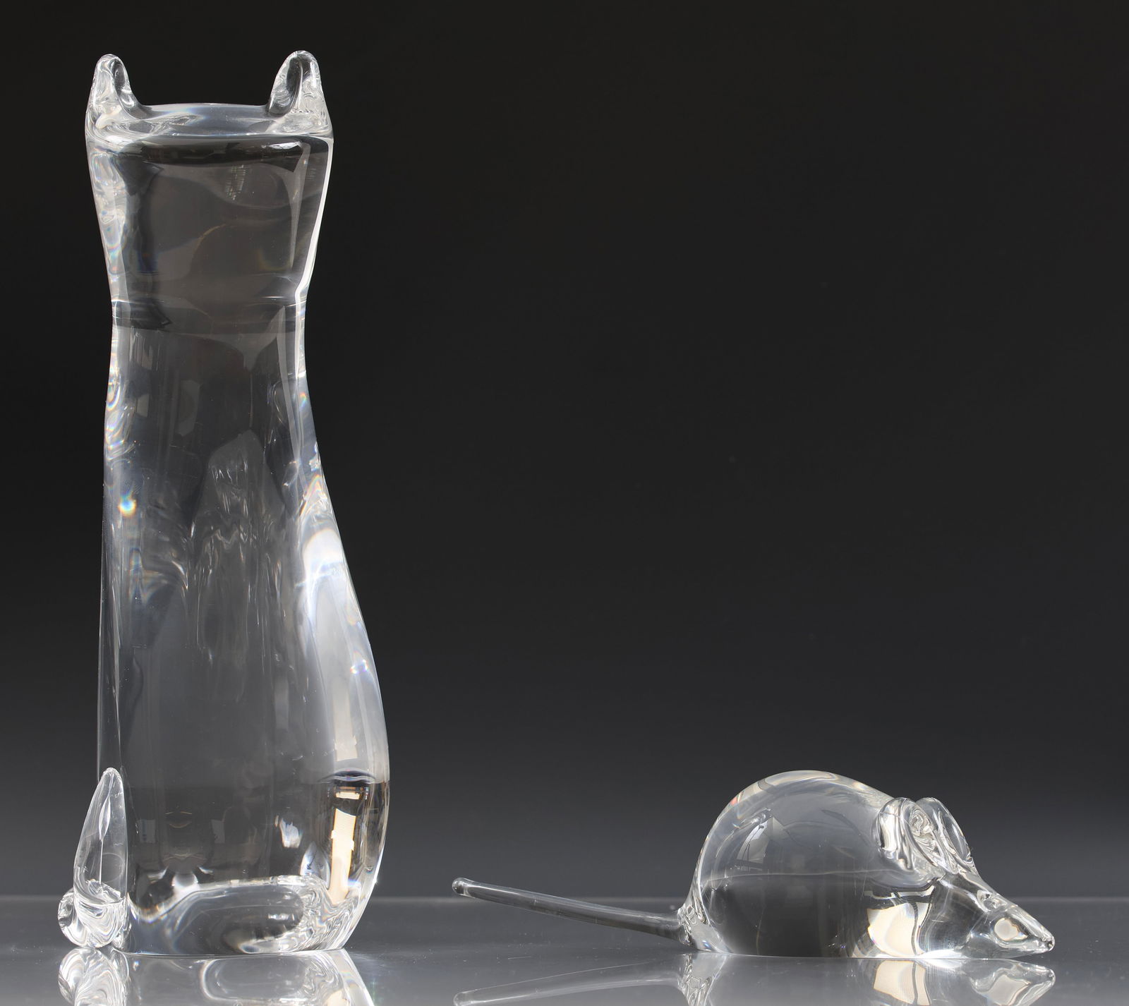 Steuben Crystal Cat and Mouse Figurines (1 of 13)