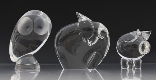 Steuben Crystal Animal Figurines