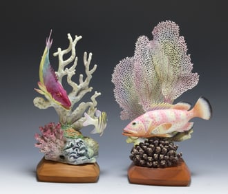 Royal Worcester Porcelain Fish Figurines