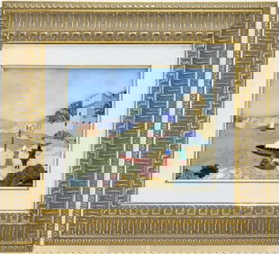 Pietra Dura Coastal Scene