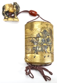 Kajikawa Lineage Japanese Lacquer Inro