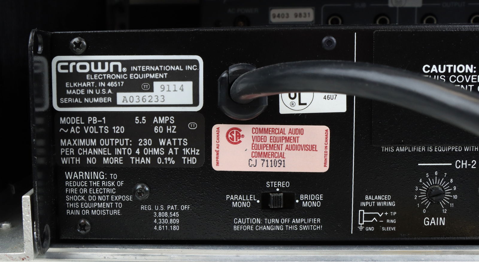 Crown Power Amplifier - 7