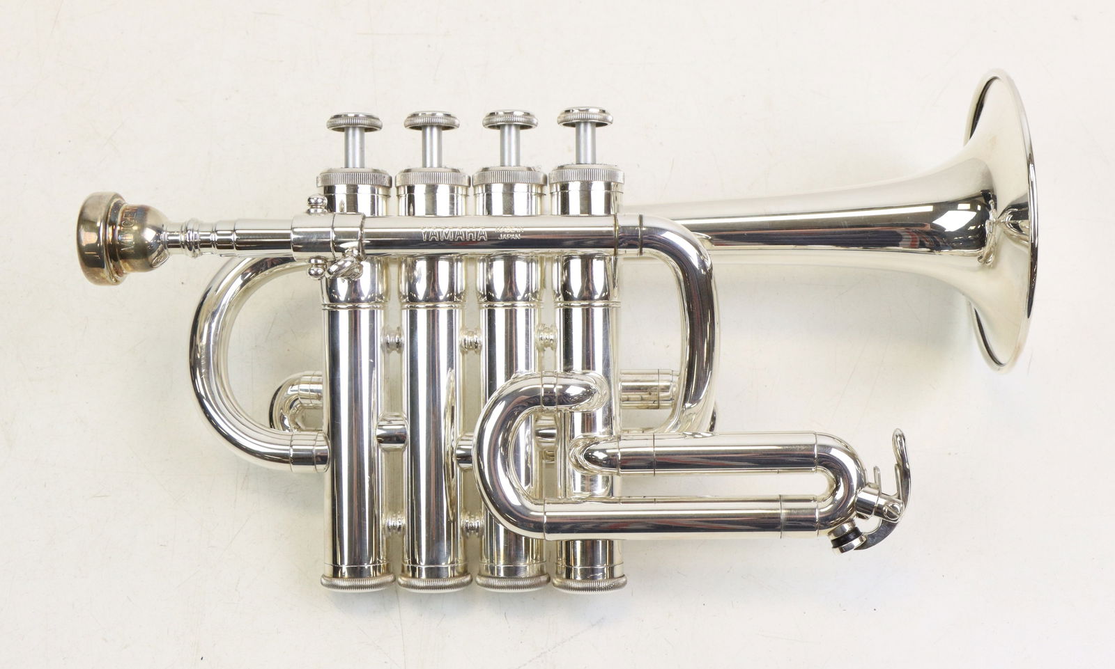 Yamaha YTR-6810S Piccolo Trumpet: Yamaha YTR-6810S Piccolo Trumpet in Like New Unplayed Condition. Made in Japan. Silver Plated. Includes Hard Case 9"h x 14.5"w x 5.5"d
