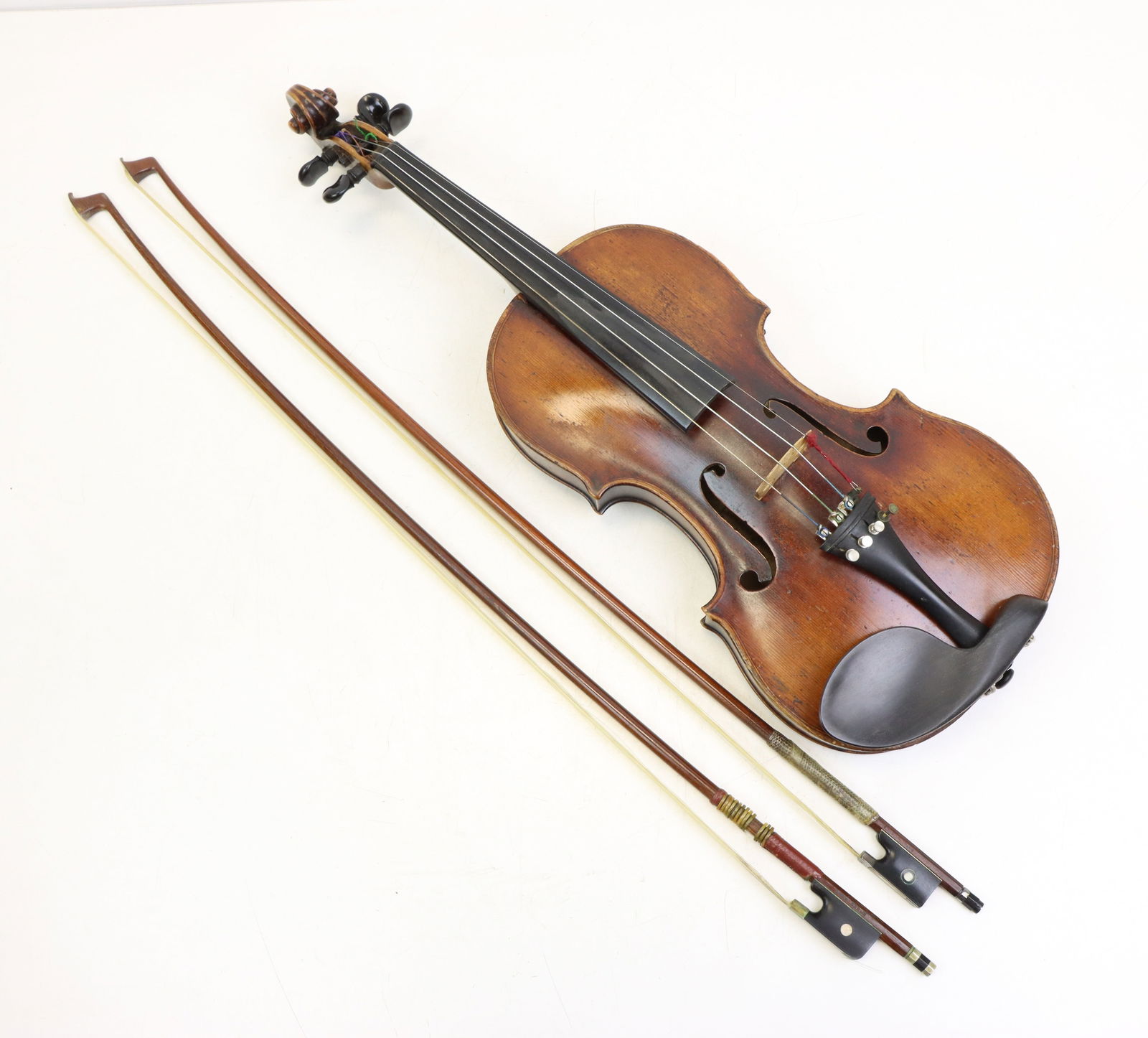L. Storioni Labeled 4/4 Violin and Grimm and Sartory Stamped Bows (1 of 17)