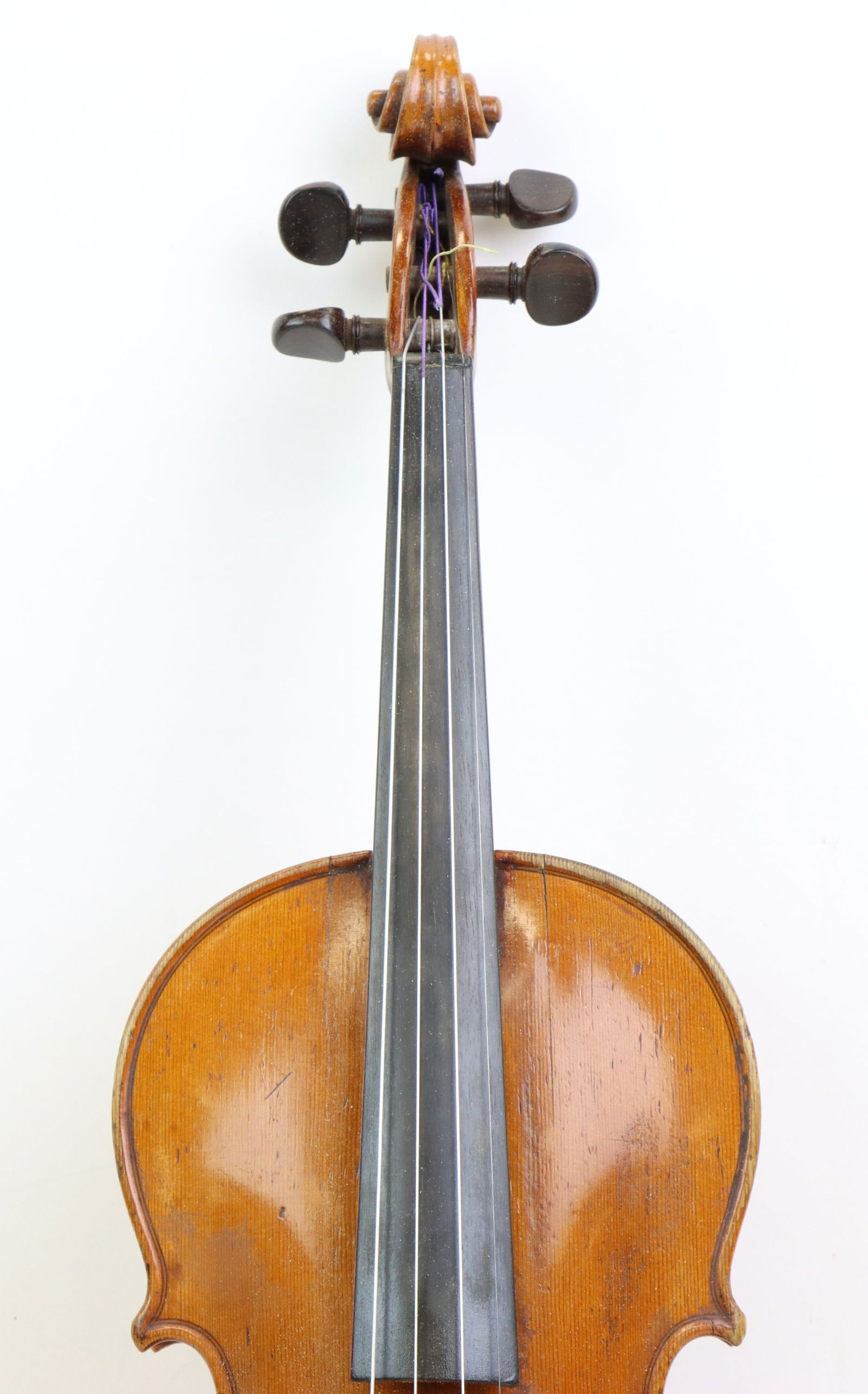 Unlabeled 4/4 Violin with 4 Bows. - 4