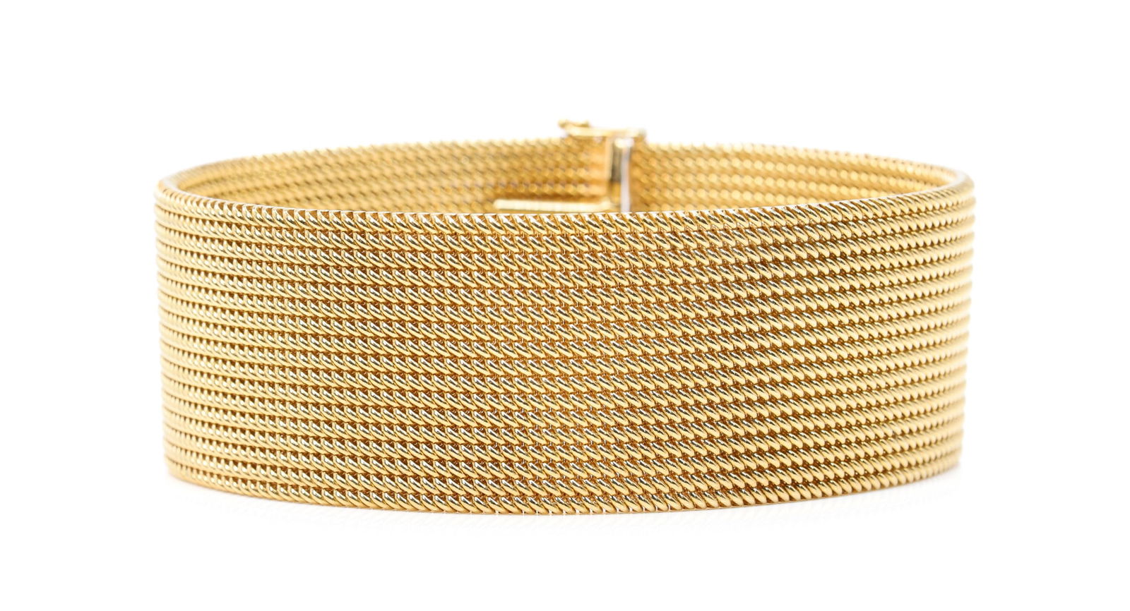 14k YG Bracelet: 14k yellow gold multi row mesh link bracelet. 7.75" and 37.1dwt.