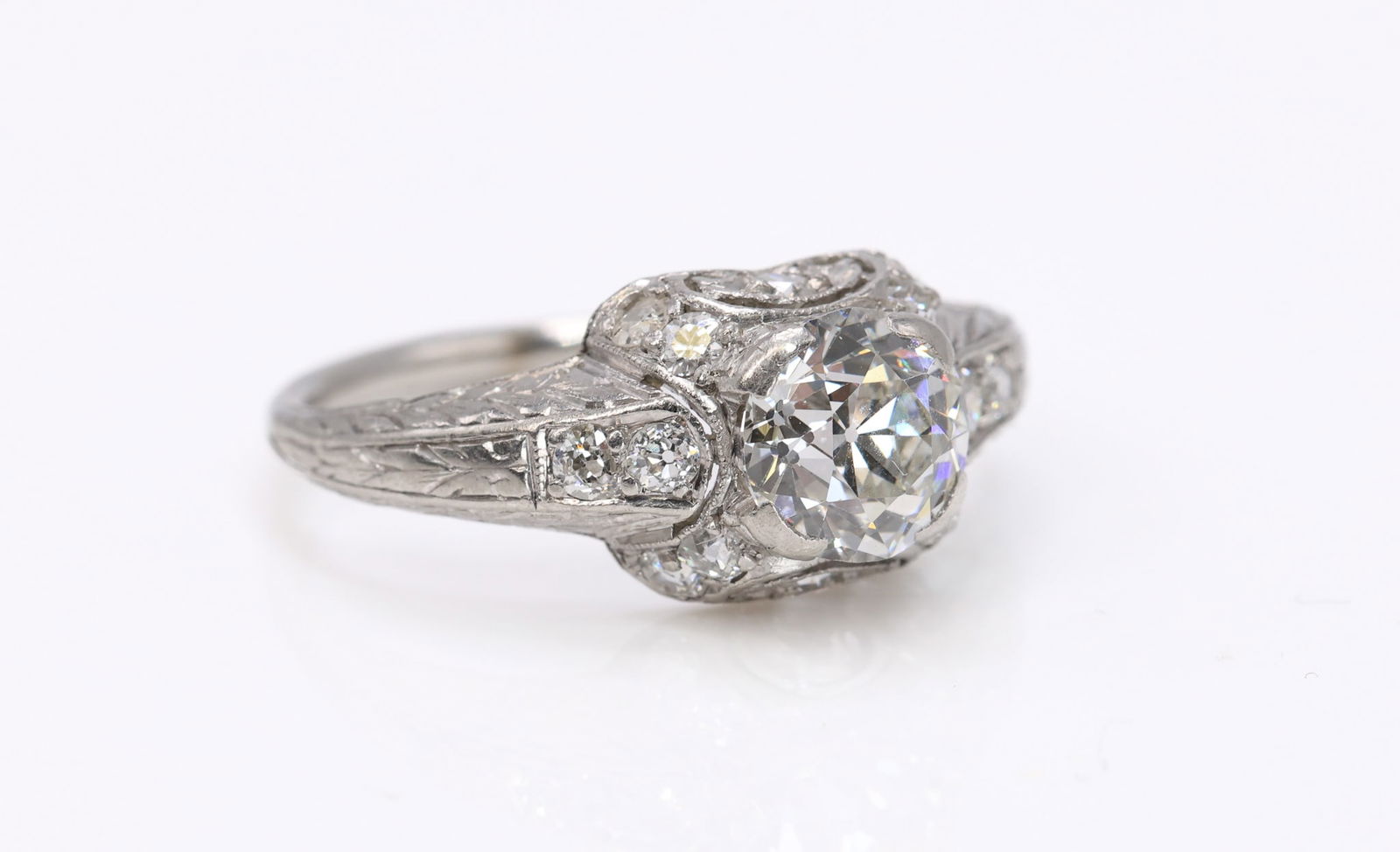 Platinum Diamond Ring, 1.5 carats (1 of 8)