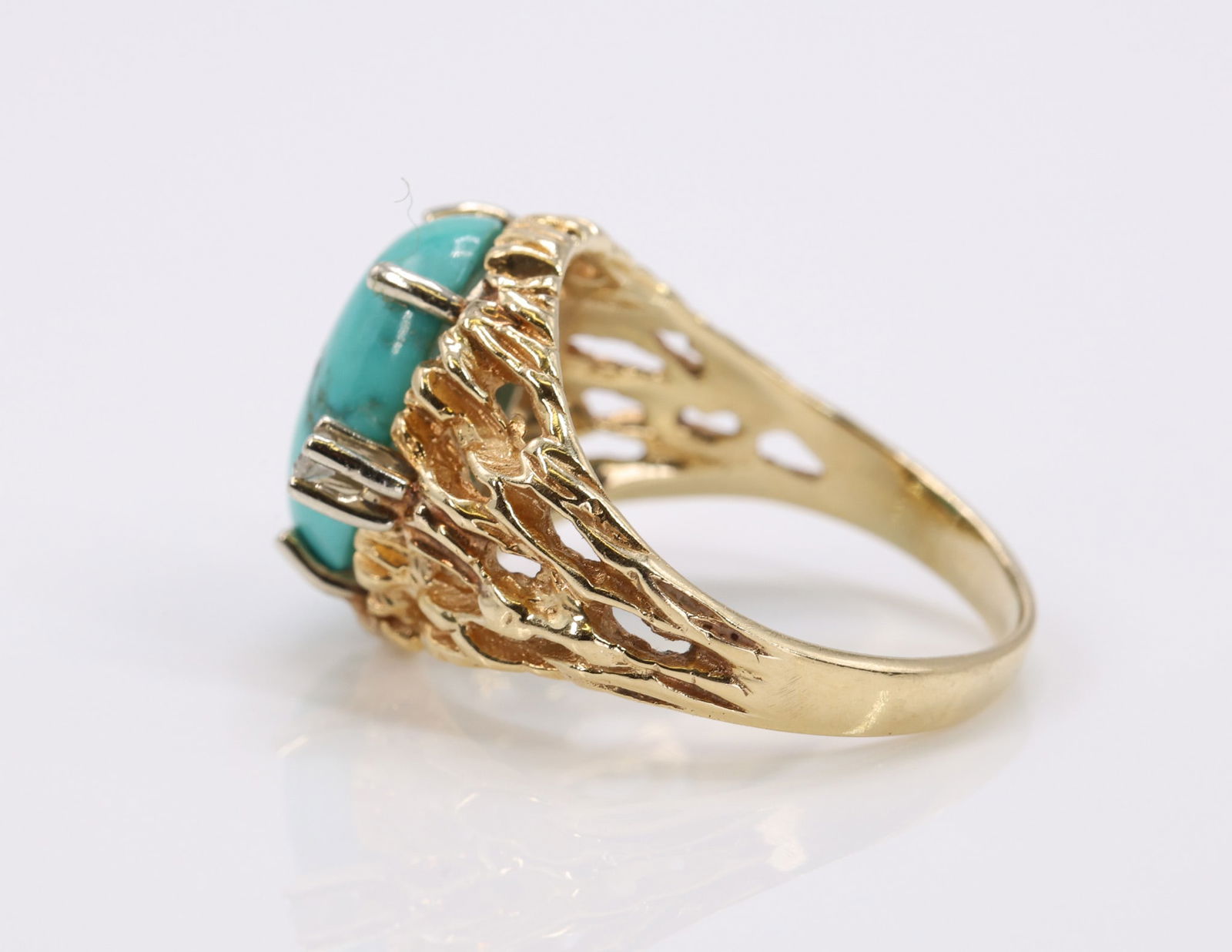 14k YG Turquoise RIng - 4
