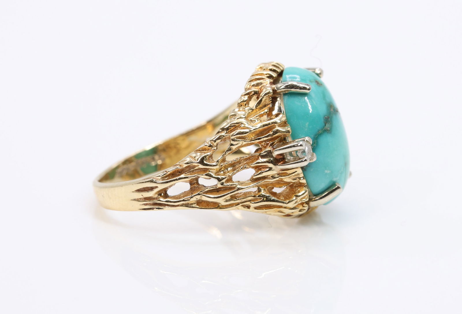 14k YG Turquoise RIng - 5